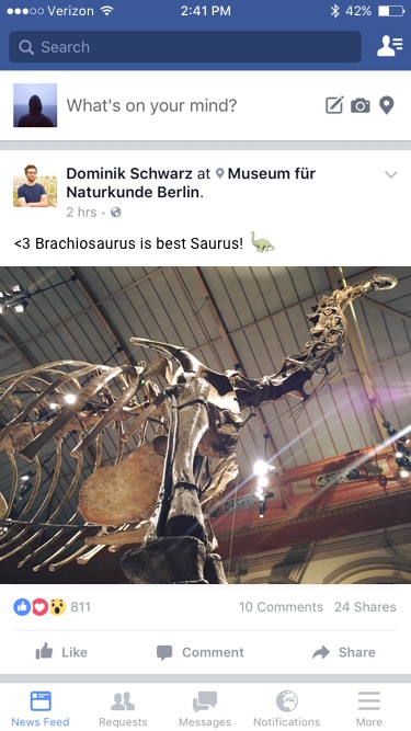 #DinosaurEmoji at Facebook